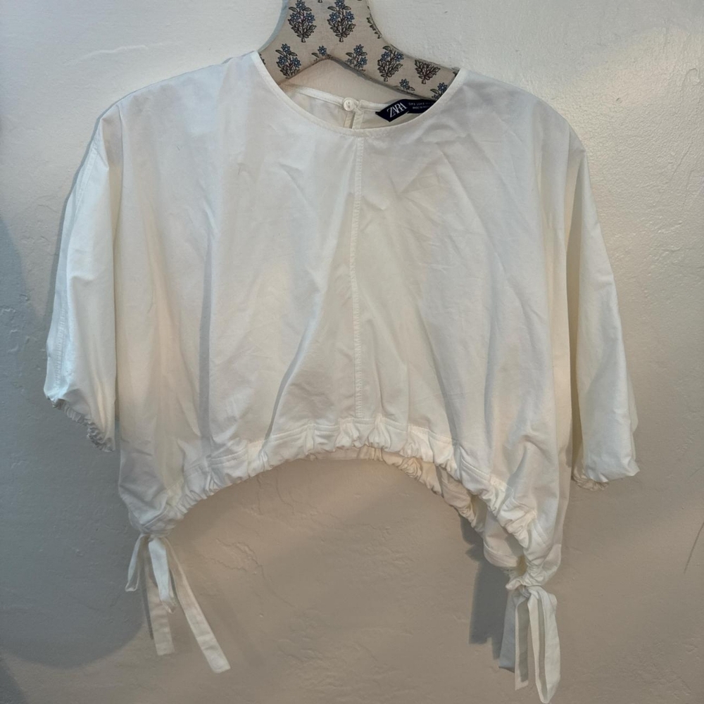 Zara White Blouse